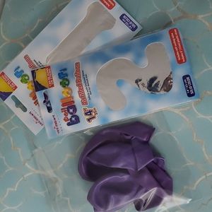 NEW Foil Balloons #1 #2- Air filled 14"- Silver-Party Balloon with 5 pur…